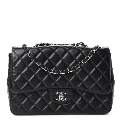Chanel Caviar Quilted Jumbo Single Flap Black 1 of 11