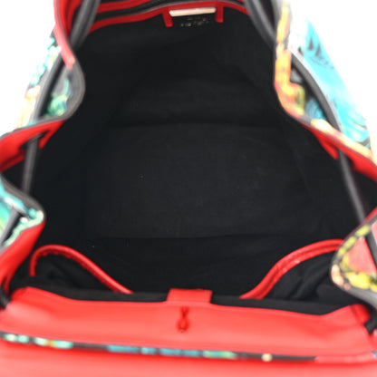 Christian Louboutin Canvas Print Spiked Explorafunk Backpack Multicolor 5 of 11