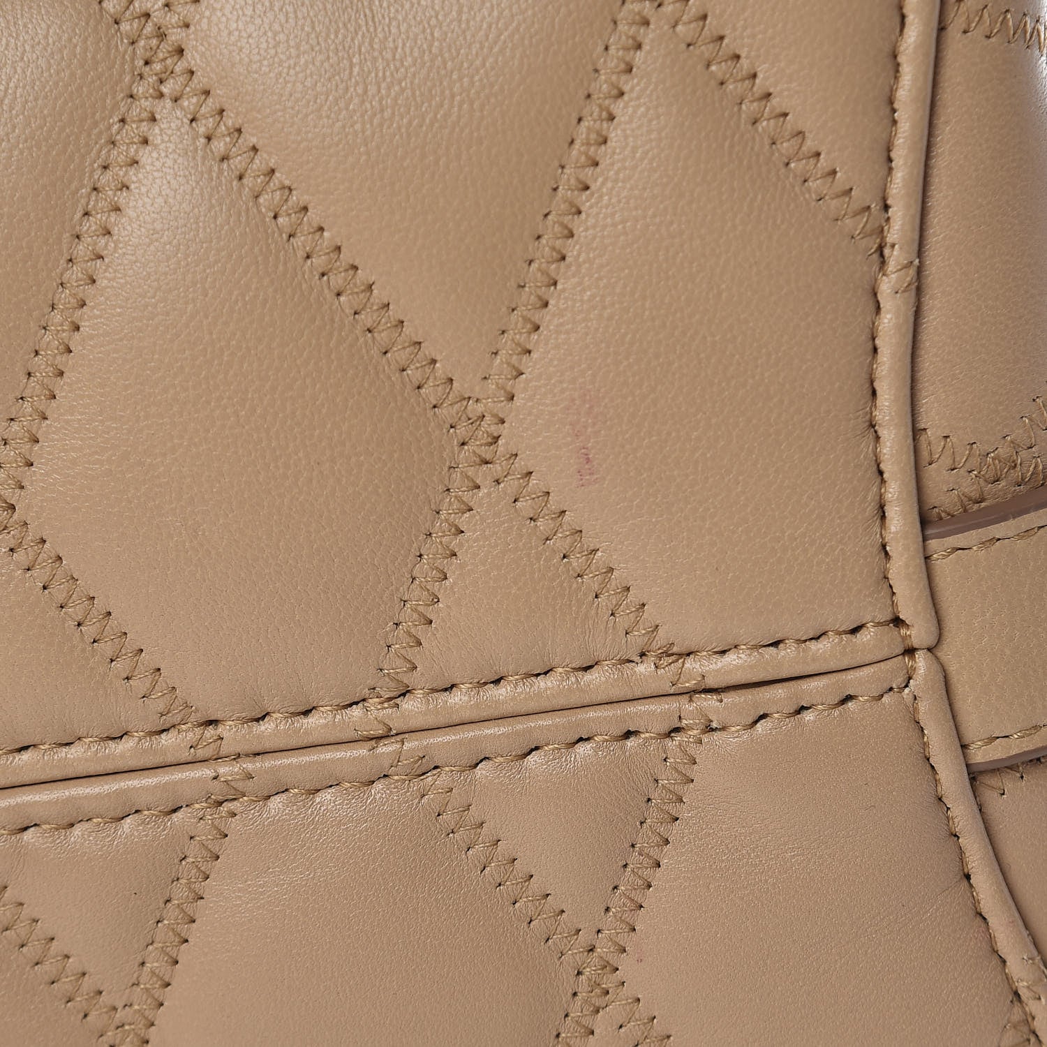 Givenchy Lambskin Quilted Mini GV Bucket Bag Beige Camel 11 of 11