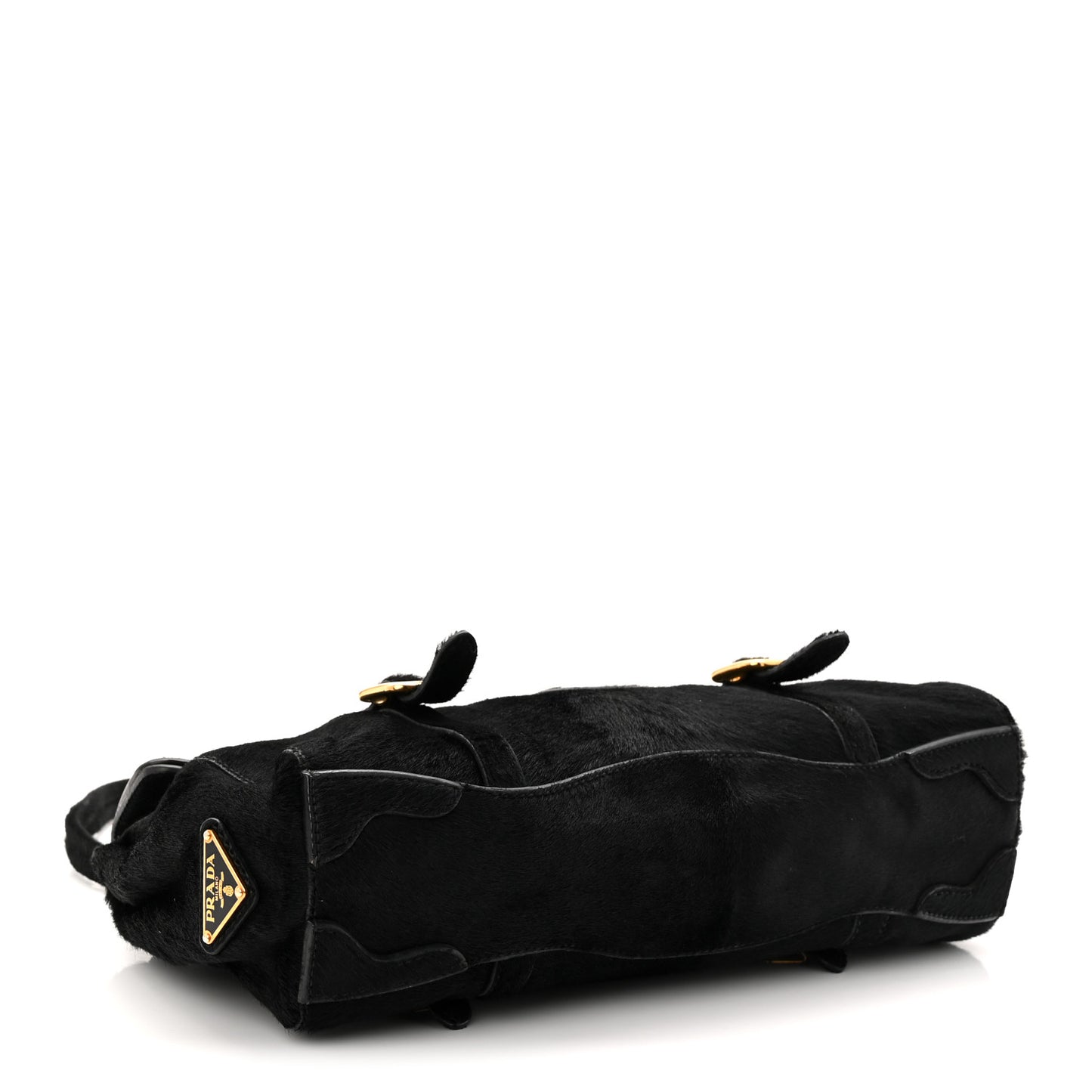 Calf Hair Shoulder Bag Black