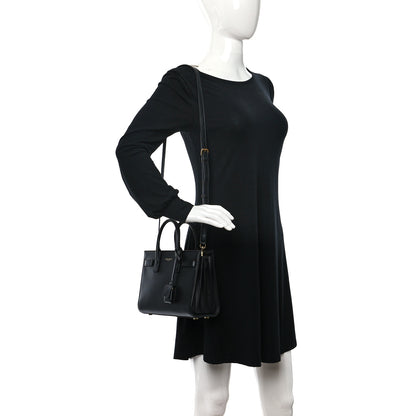 Saint Laurent Calfskin Nano Sac De Jour Black 2 of 9