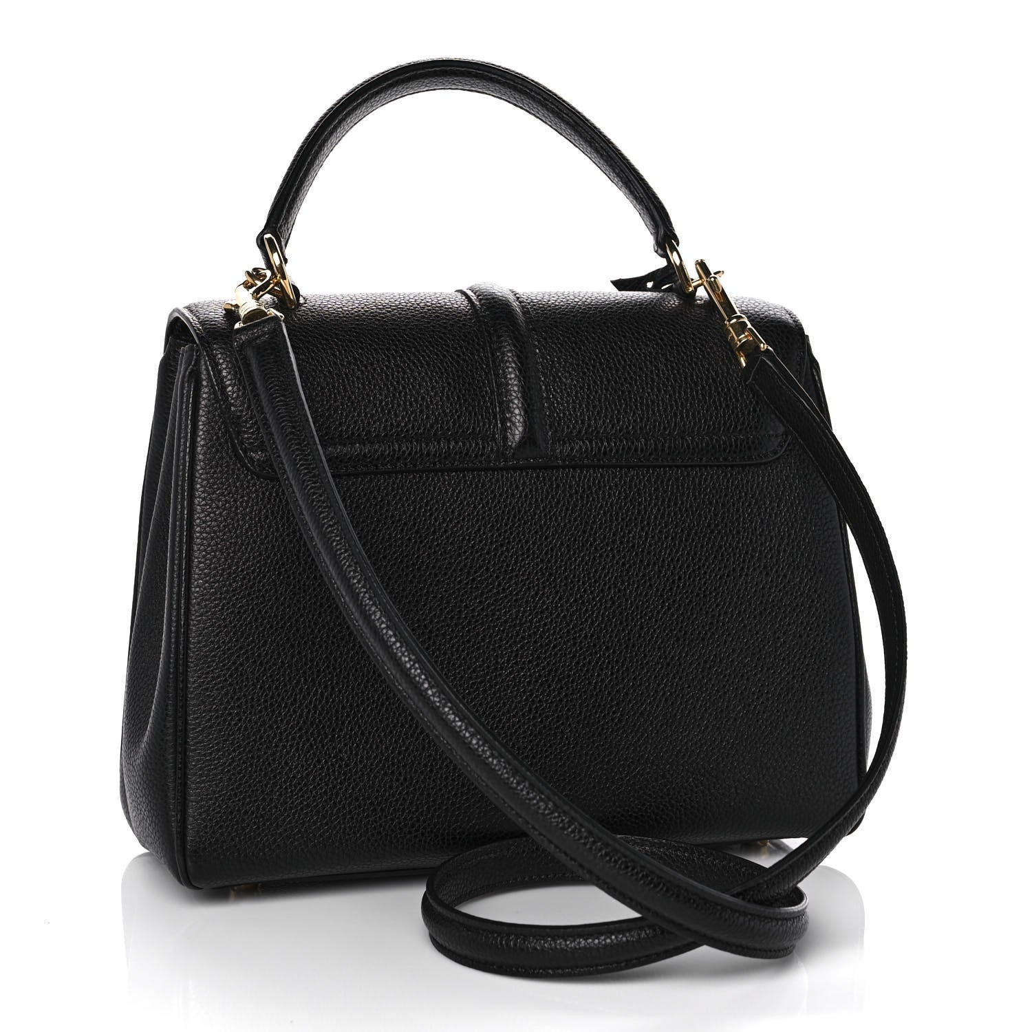 Celine Grained Calfskin Small 16 Top Handle Bag Black 3 of 11