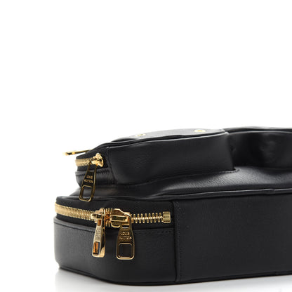 Louis Vuitton Calfskin Monogram Embossed Utility Crossbody Black 7 of 8