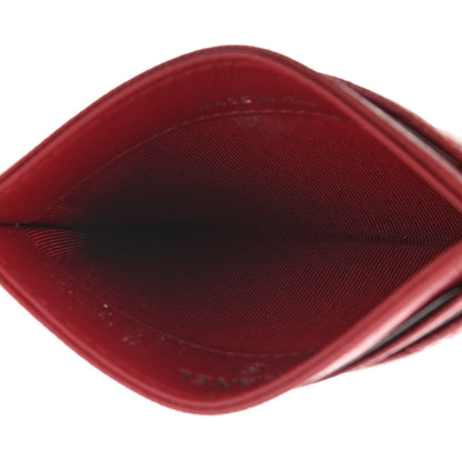 Chanel Caviar Quilted Card Holder Red 5 of 9
