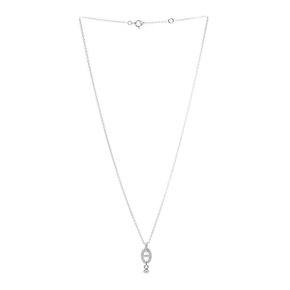 Hermes 18K White Gold Diamond PM Chaine d'Ancre Enchainee Necklace 3 of 6