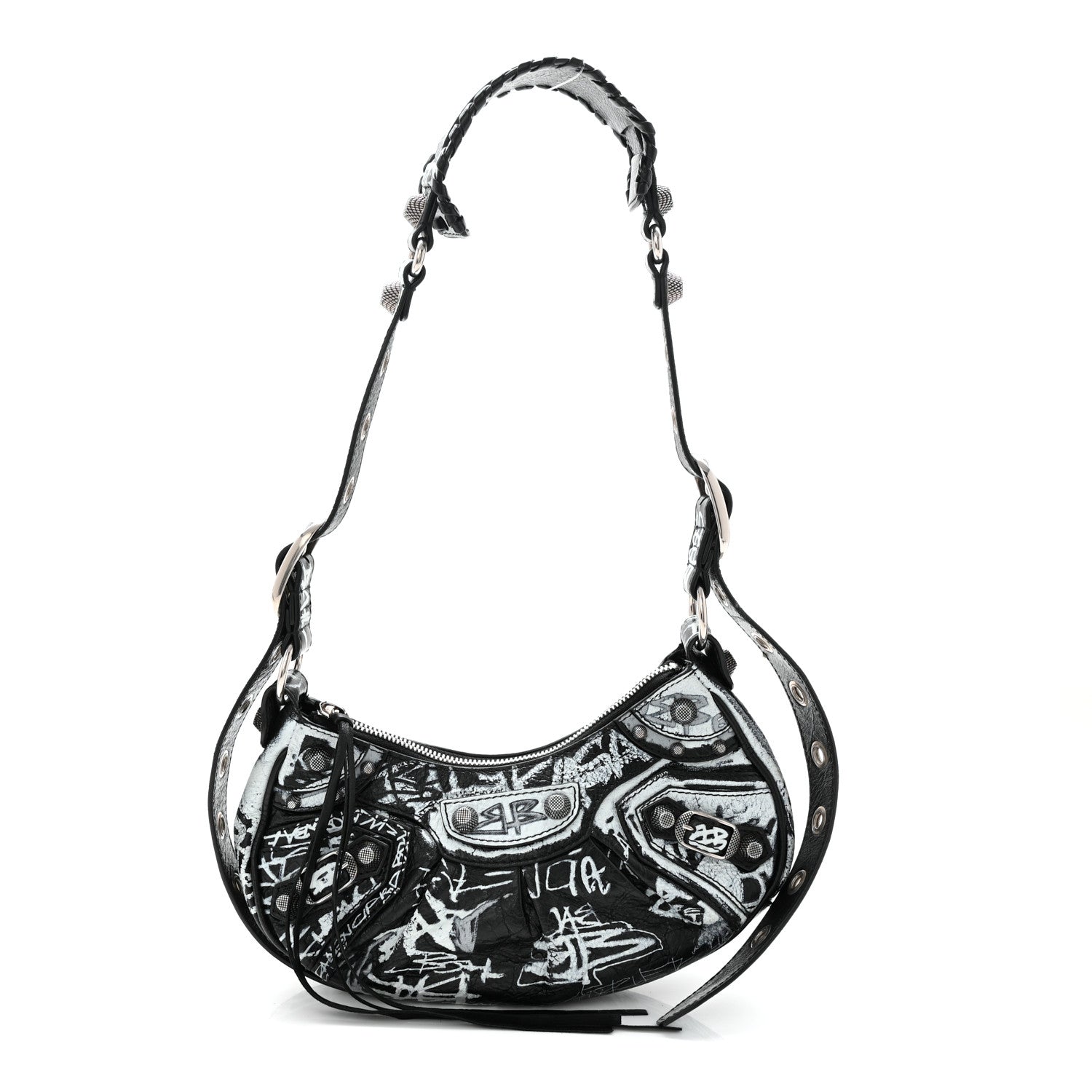 Balenciaga Agneau Arena Graffiti Le Cagole Shoulder Bag XS Black 1 of 11