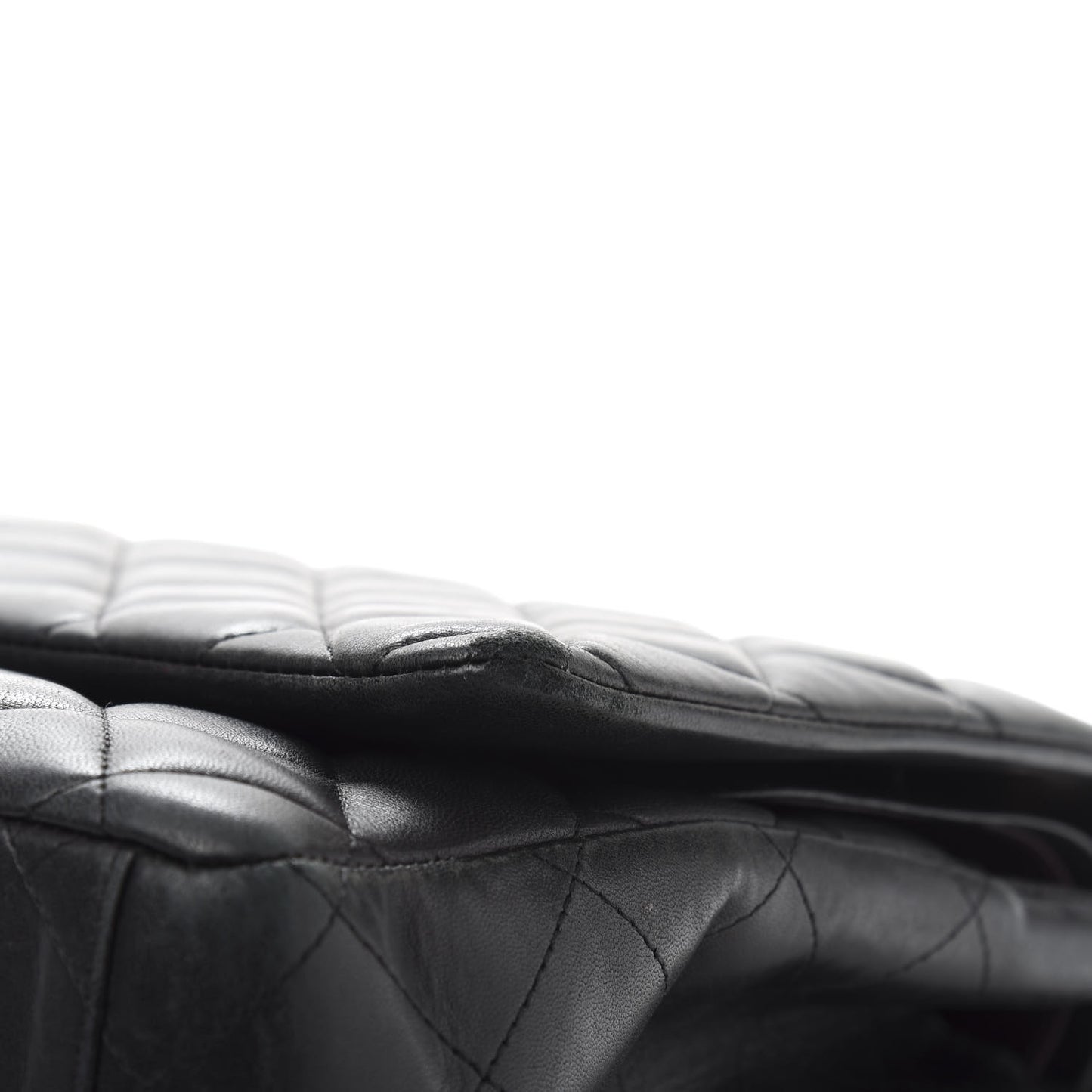Lambskin Quilted Maxi Double Flap Black