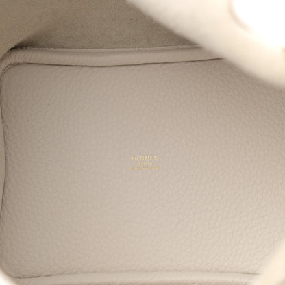 Hermes Taurillon Clemence Picotin Lock 18 PM Gris Pale 5 of 11