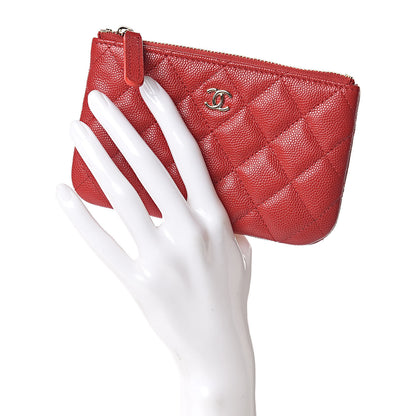 Chanel Caviar Quilted Small Cosmetic Case Red 2 of 8