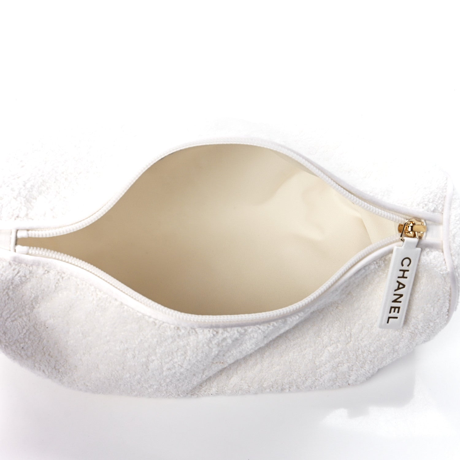 Chanel Terry Cloth Raffia CC Logo Thong Sandals 38 White 13 of 17