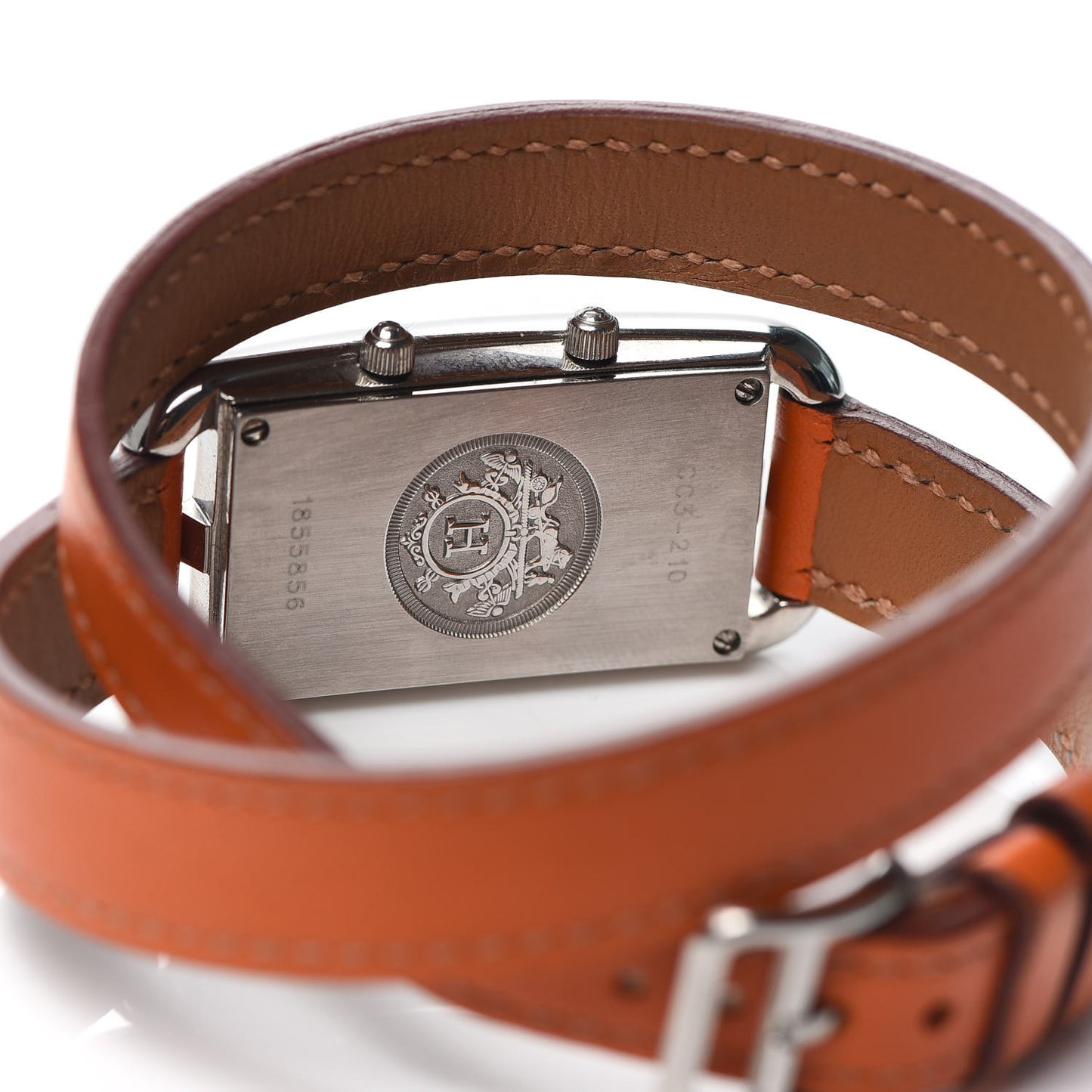 Stainless Steel Swift 20mm Cape Cod Double Tour Deux Zones Quartz Watch Orange