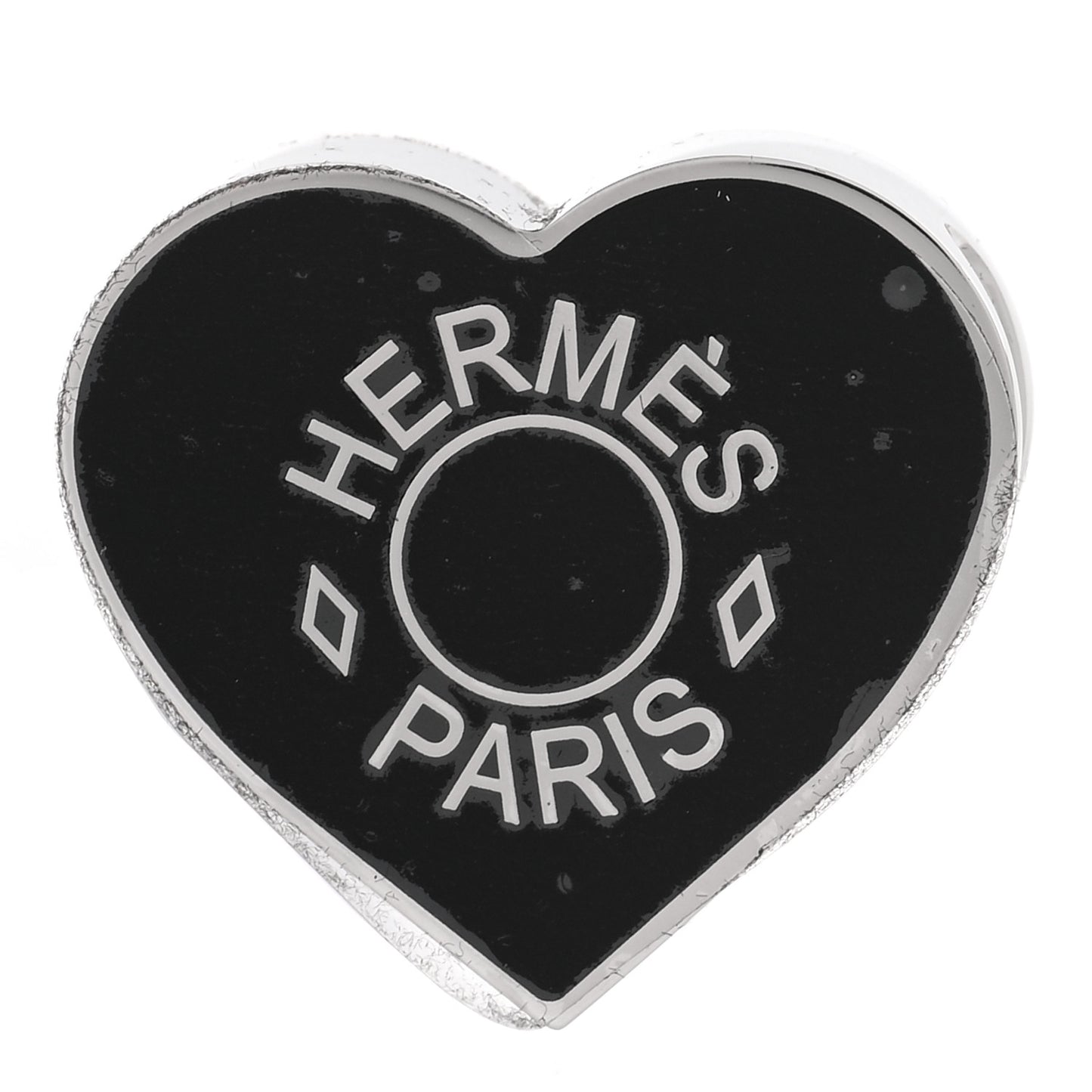 Palladium Coeur Scarf Ring Black