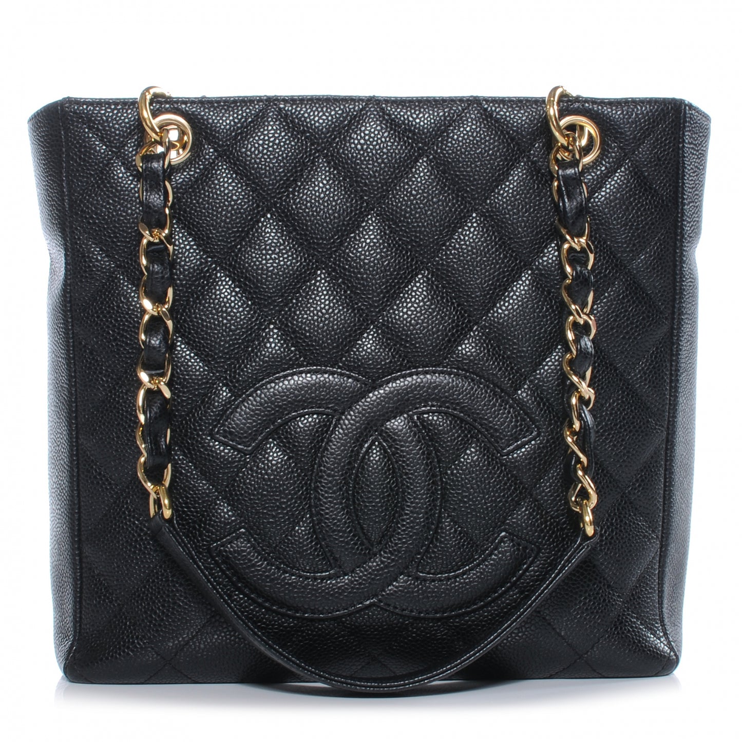 Caviar Petit Shopping Tote PST Black