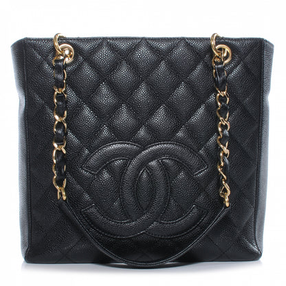 Chanel Caviar Petit Shopping Tote PST Black 1 of 8