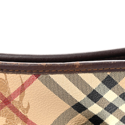 Burberry Haymarket Check Studded Tote Chocolate 15 of 19