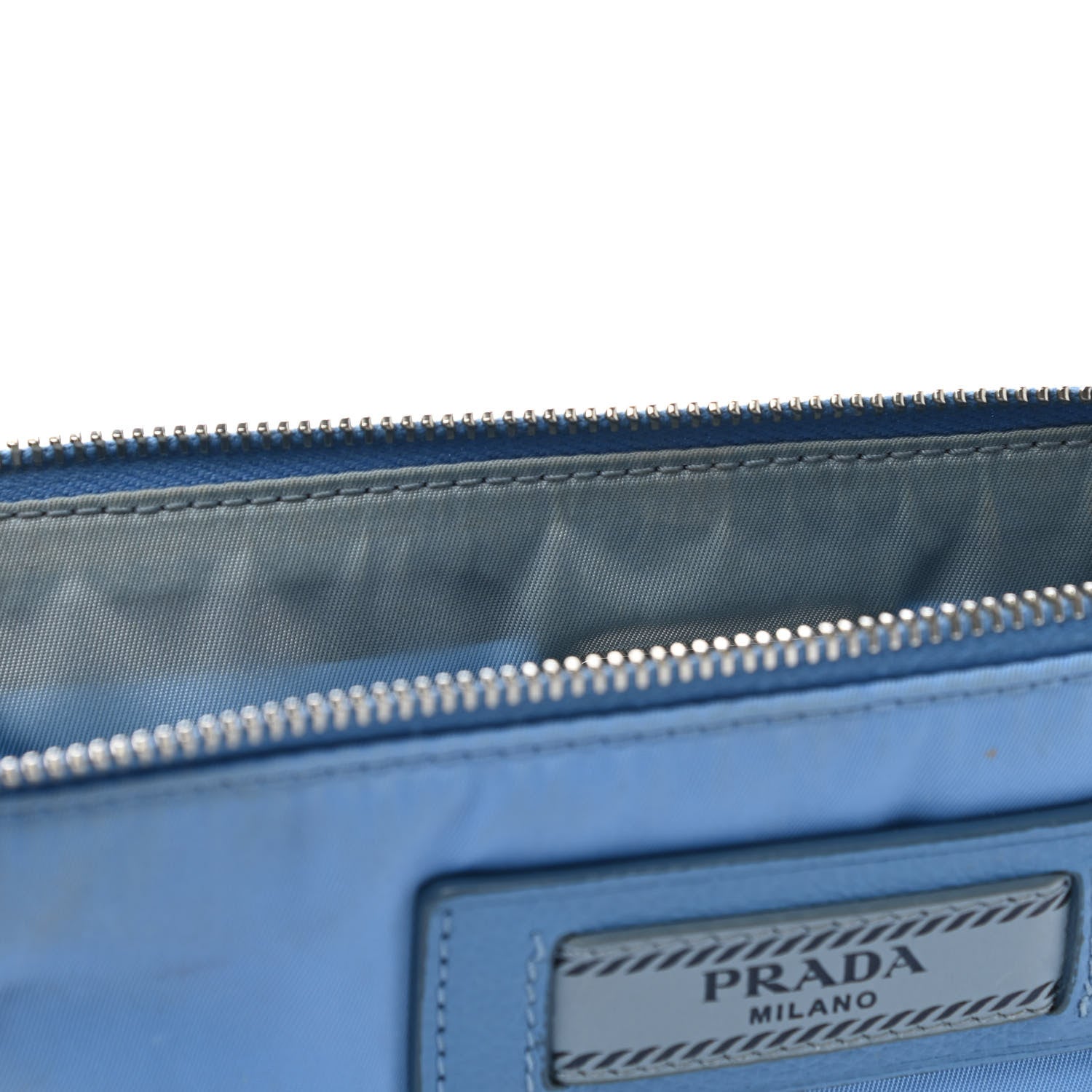 Prada Nylon Studded Etiquette Cosmetic Pouch Bleuette 7 of 7