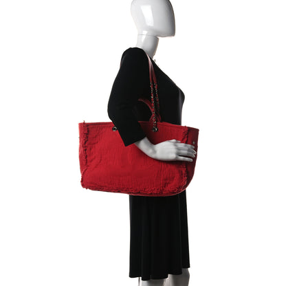 Chanel Canvas Large Double Face Shopping Tote Red 2 of 10