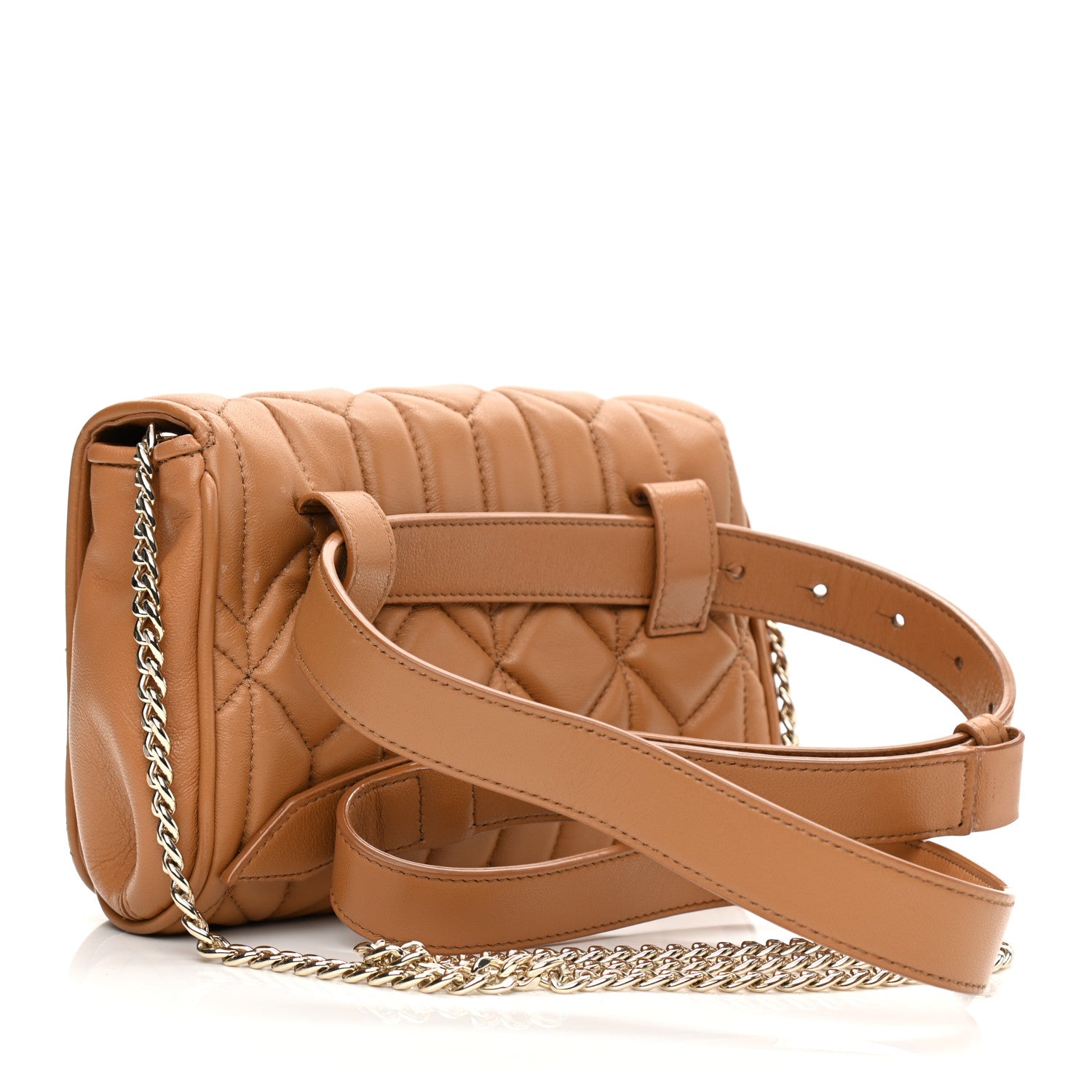 Jimmy Choo Calfskin Diondra Belt Bag Tan 3 of 8
