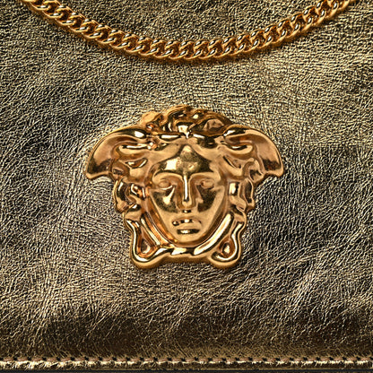 Versace Metallic Vitello Palazzo Medusa Evening Clutch Bag Gold 8 of 13