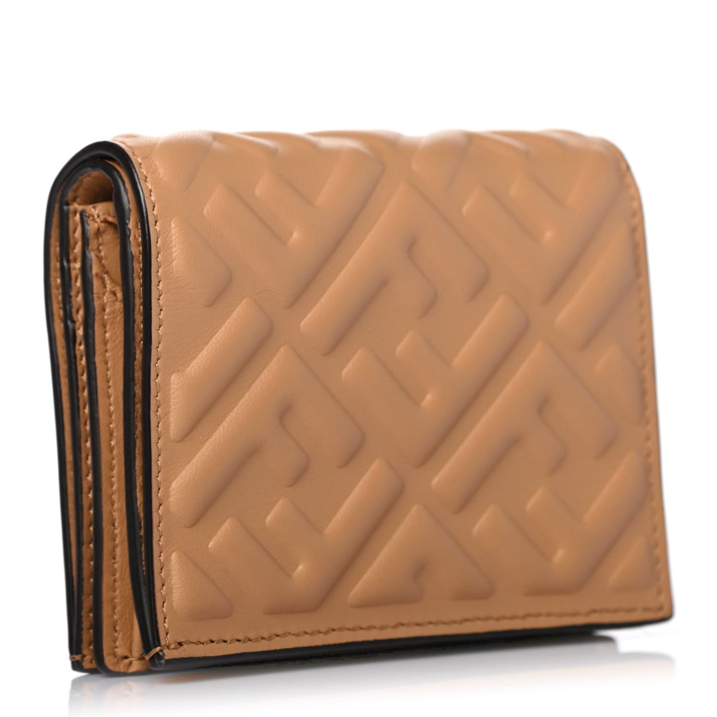 Nappa Matisse FF Diagonal Embossed Baguette Wallet Miele Scuro Miele Scuro