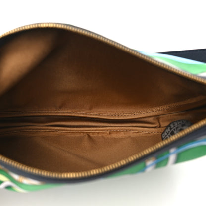 Hermes Silk Sursoie To Go Pouch Vert Yucca Celeste Caban 5 of 10