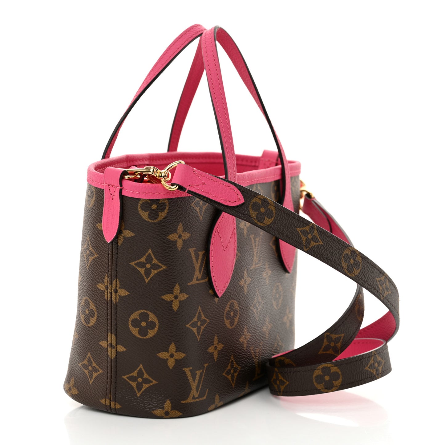 Monogram Neverfull Inside Out Bandouliere BB Rose Pondichery