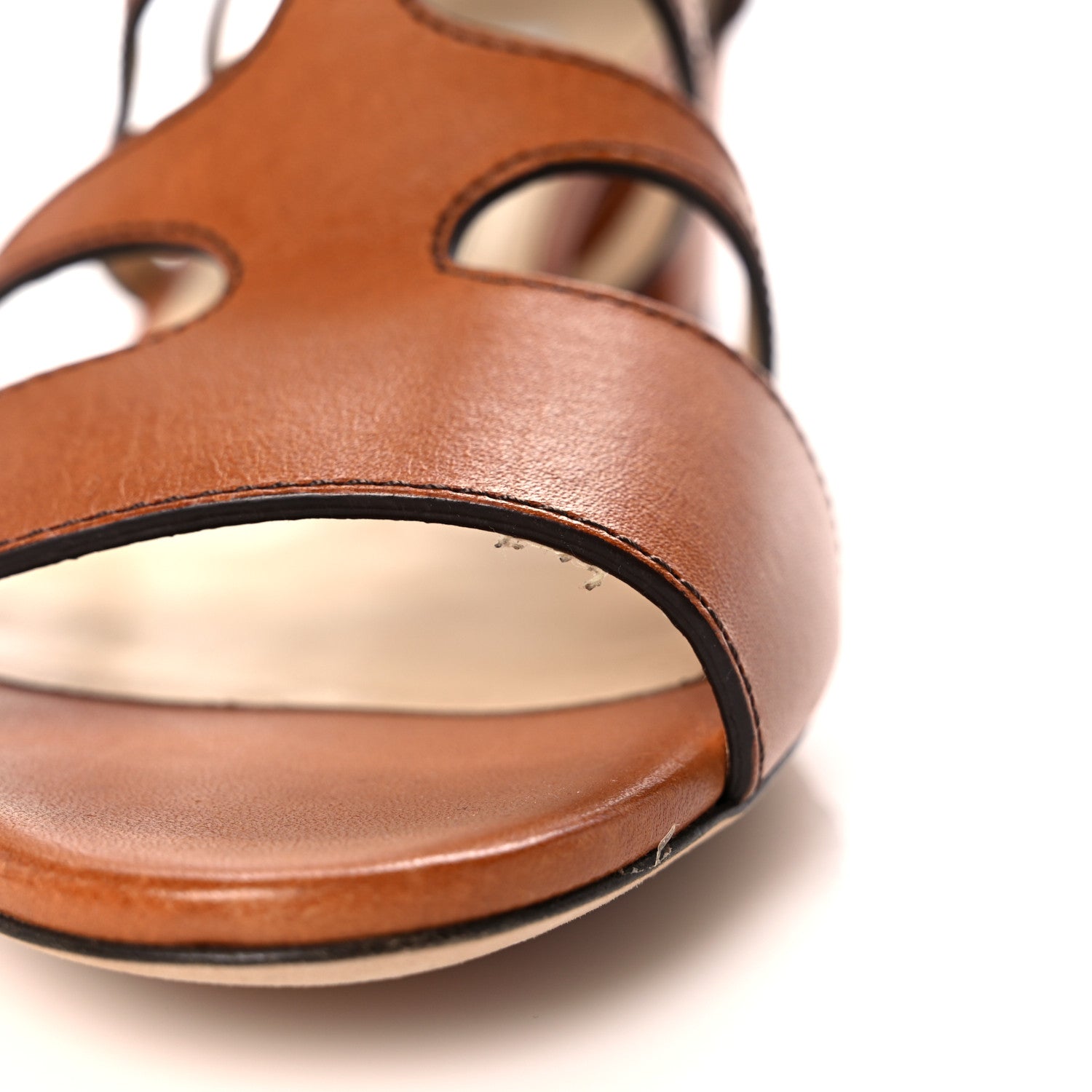Jimmy Choo Calfskin Ren 35 Sandals 39 Brown 11 of 15