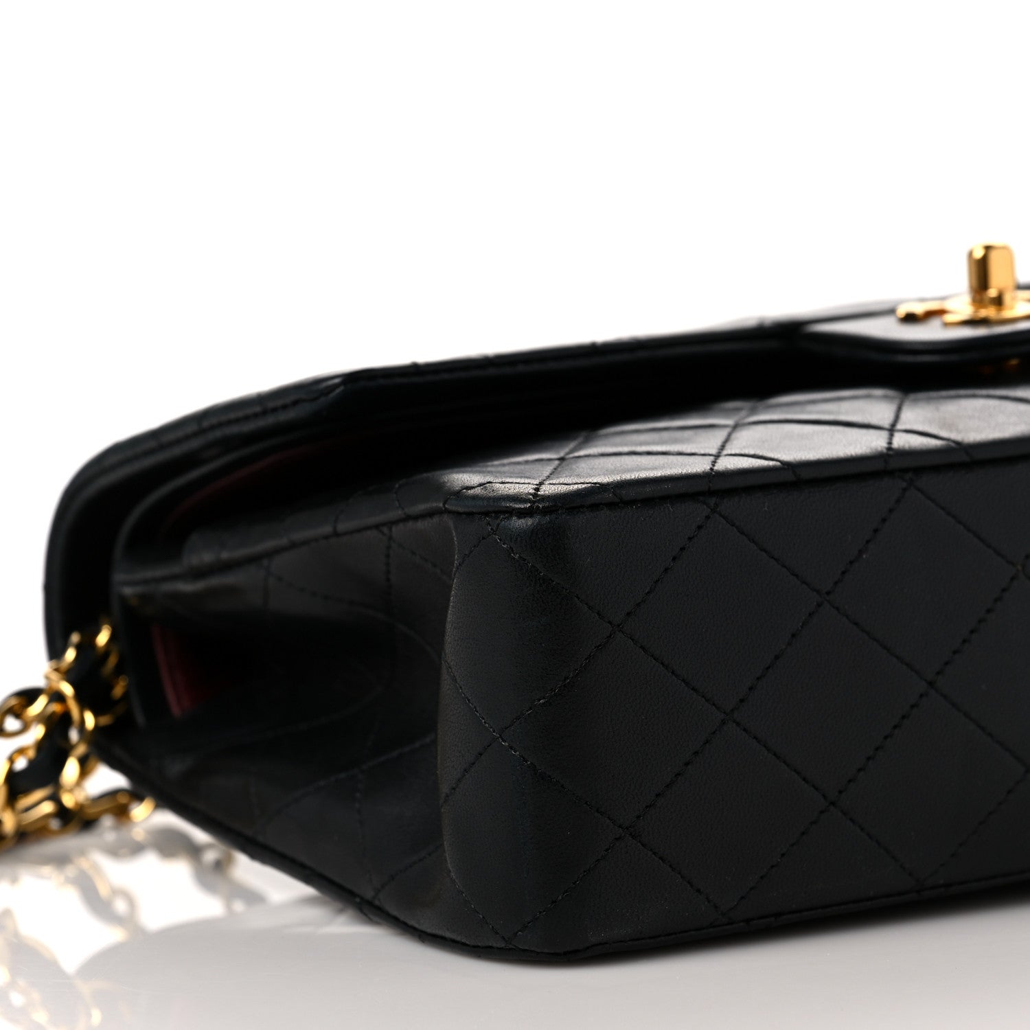 Chanel Lambskin Quilted Medium Double Flap Black 8 of 13