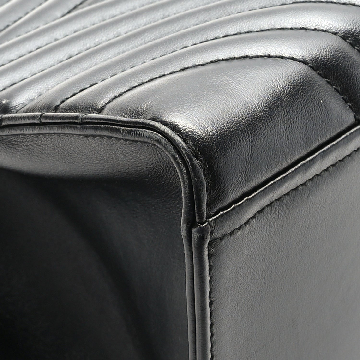 Prada Soft Calfskin Impunture Diagramme Tote Black 7 of 10