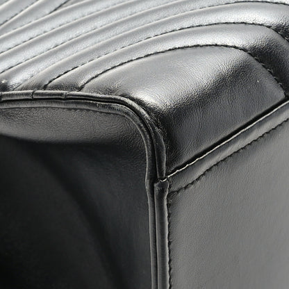 Prada Soft Calfskin Impunture Diagramme Tote Black 7 of 10