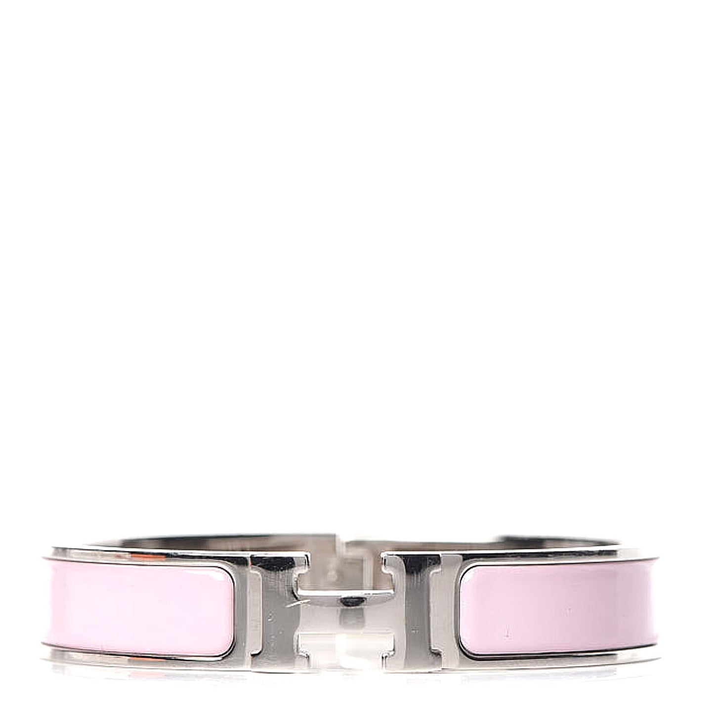 Enamel Narrow Clic Clac H Bracelet GM Rose Dragee