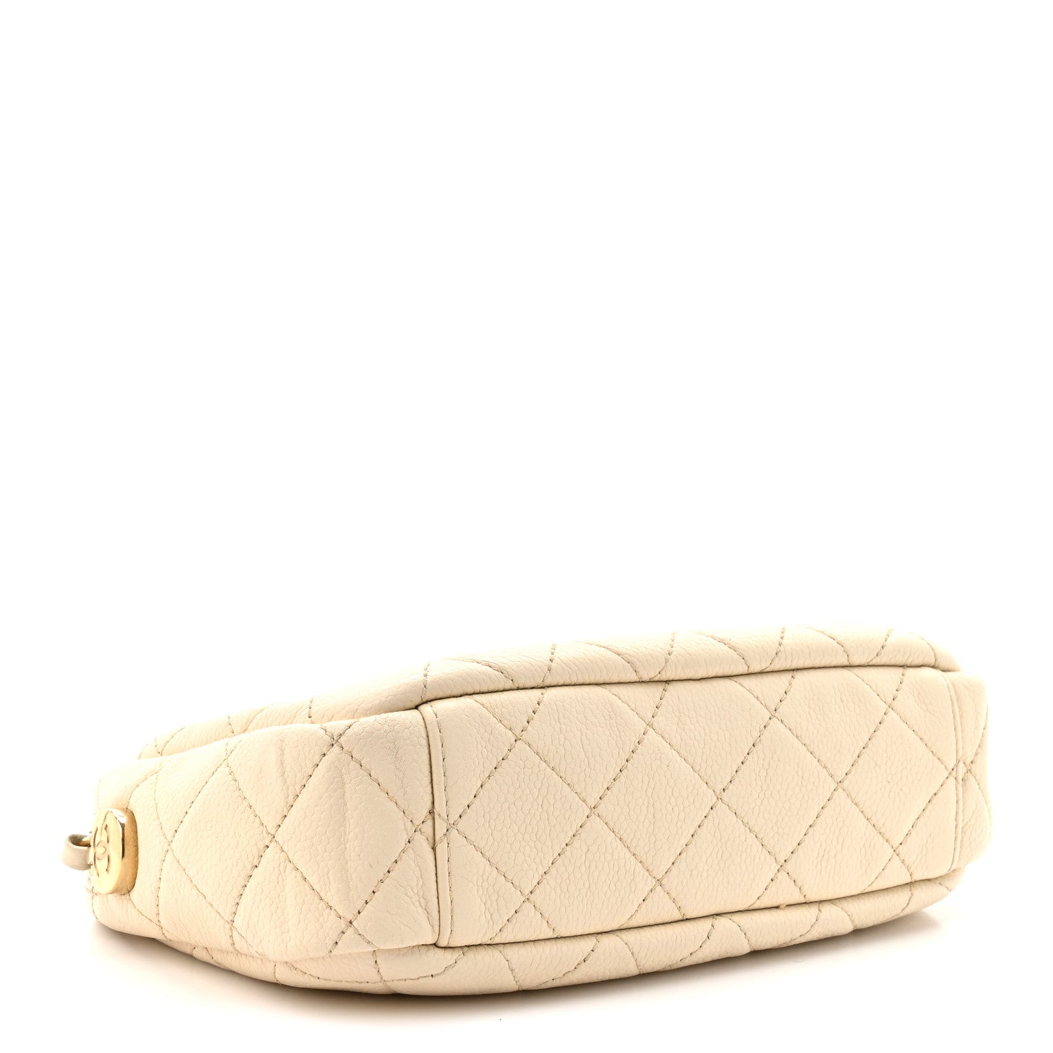 Chanel Caviar Flat Quilted Small Coco Tassel Camera Case White 3 of 10