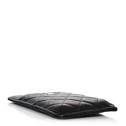 Chanel Caviar Quilted Classic Flat Wallet Pouch Black 4 of 11