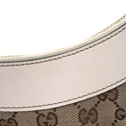 Gucci Monogram Medium D Gold Ring Hobo White 9 of 17