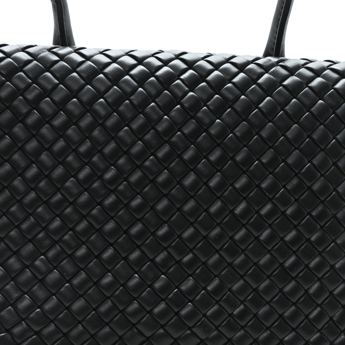 Nappa Intrecciato Patti Top Handle Bag Black