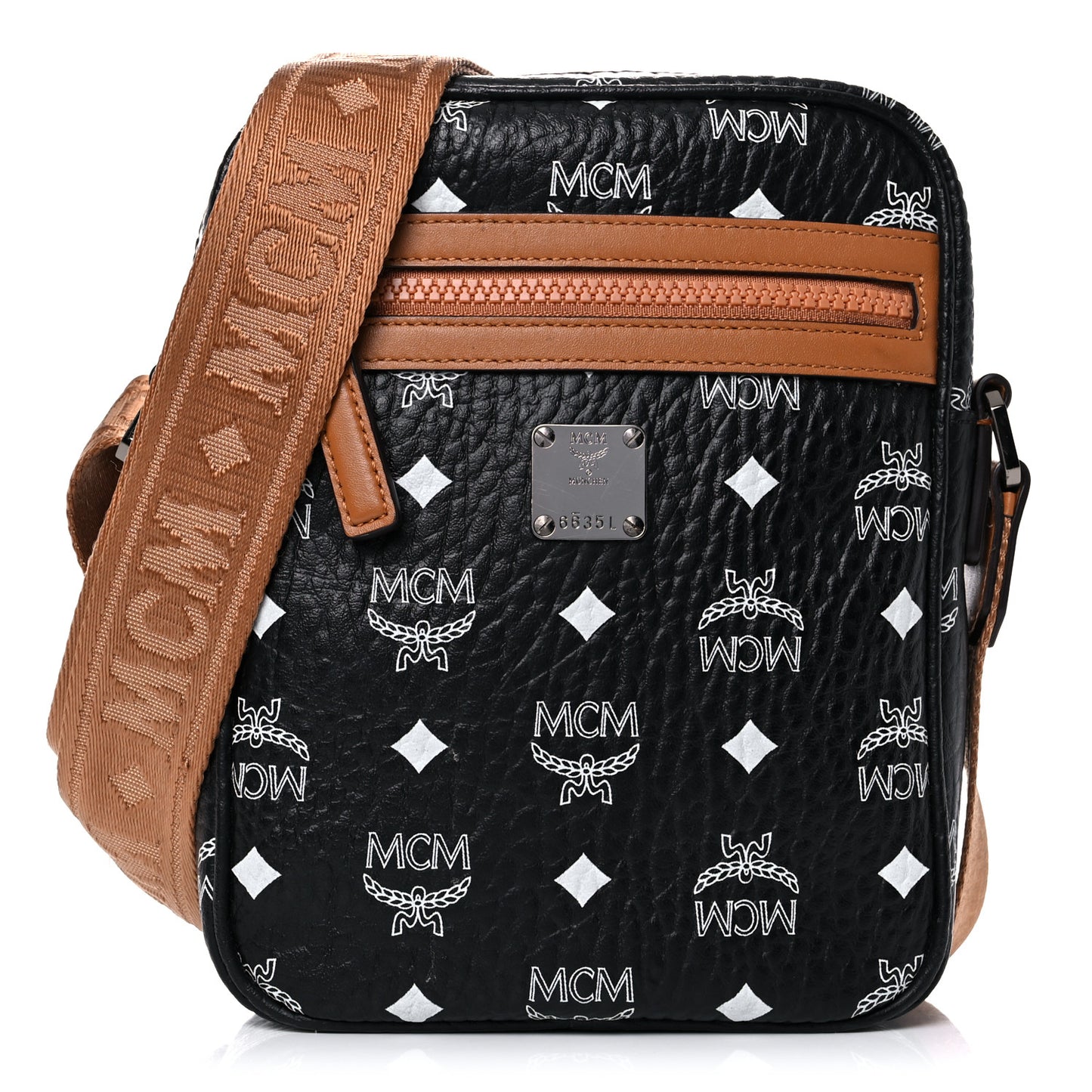 Visetos Camera Crossbody Bag Black Cognac