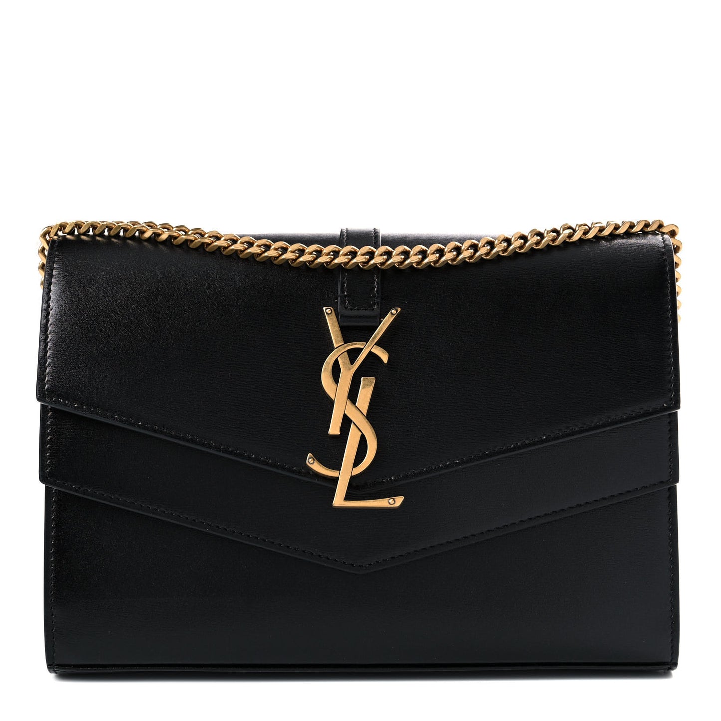 Smooth Calfskin Monogram Sulpice Chain Wallet Black