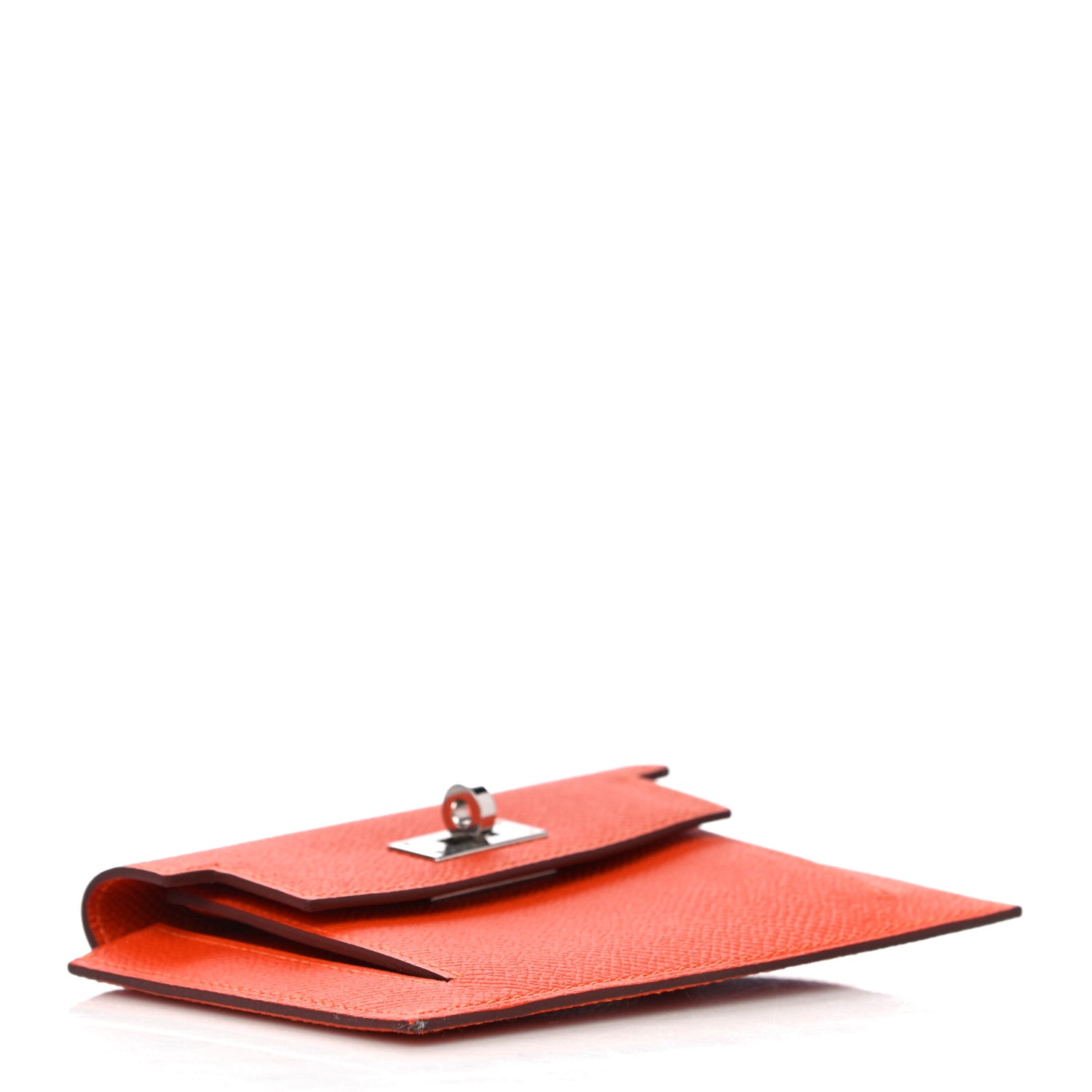 Hermes Epsom Kelly Pocket Compact Wallet Orange Poppy 4 of 11