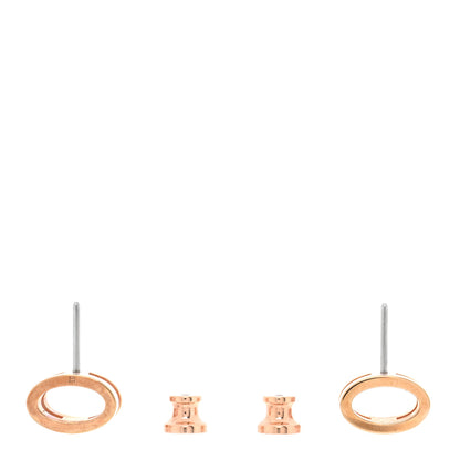 Hermes Rose Gold Lacquered Mini Pop H Earrings Rose Sakura 3 of 4