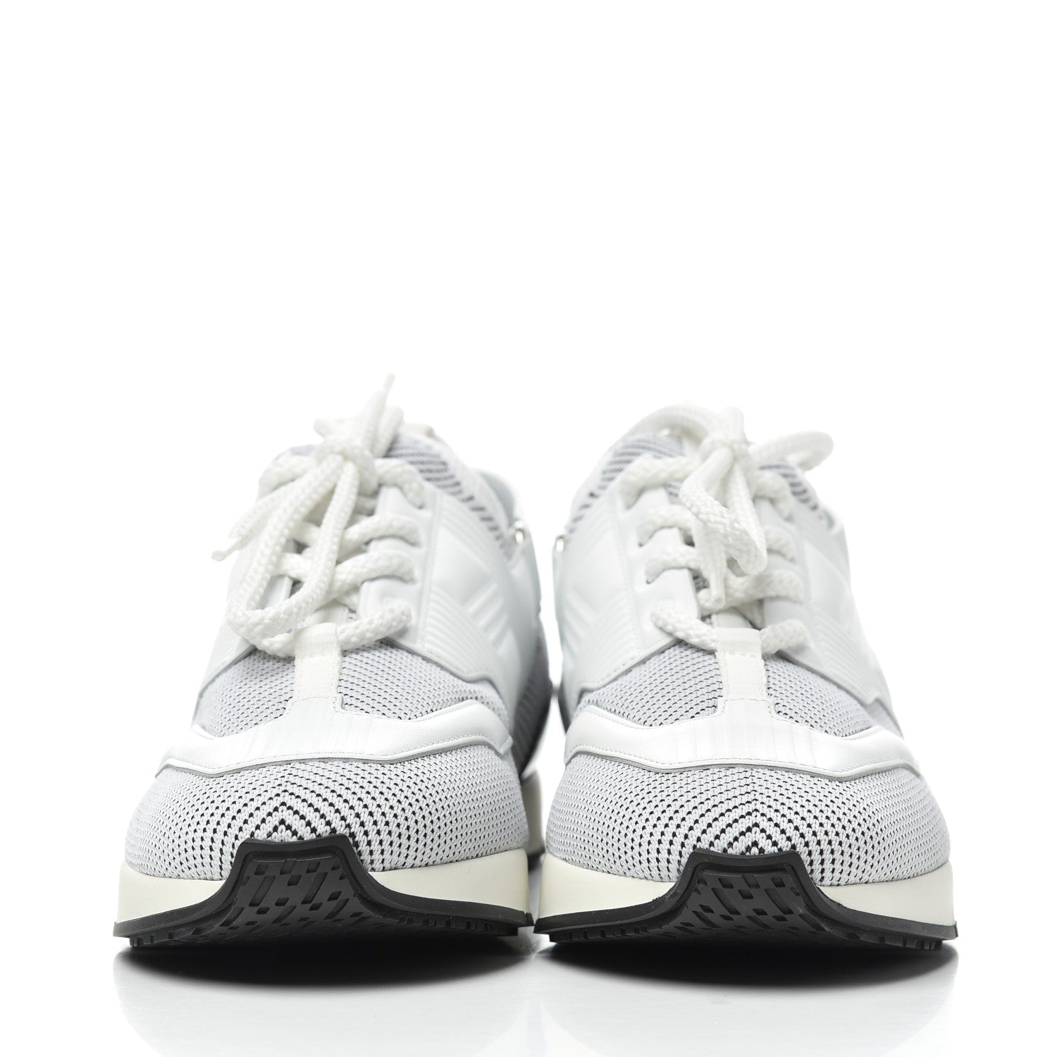 Hermes Calfskin Womens Athlete Sneakers 38.5 White Multicolor 2 of 8