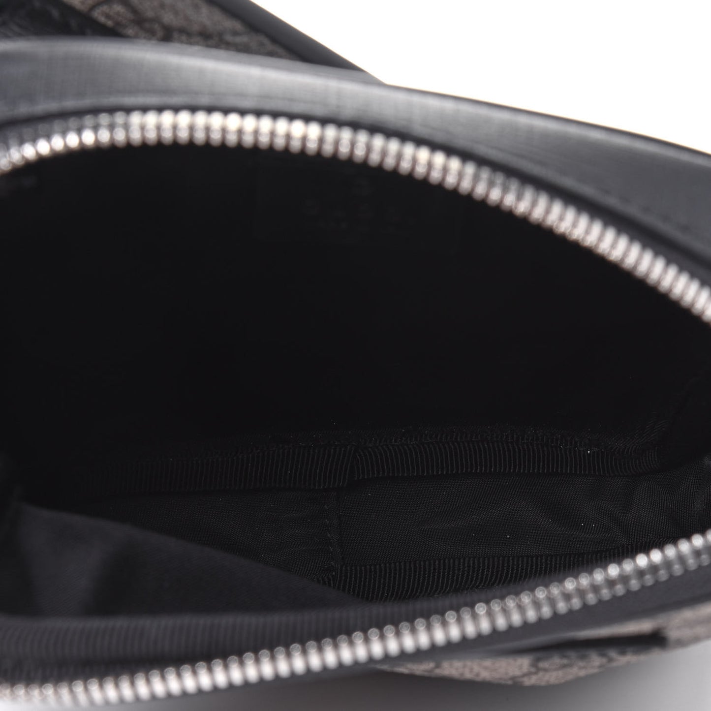 GG Supreme Monogram Web Belt Bag Black