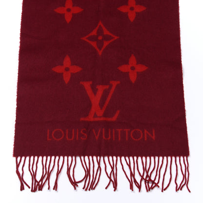 Louis Vuitton Cashmere Monogram Reykjavik Scarf Cherry 3 of 4
