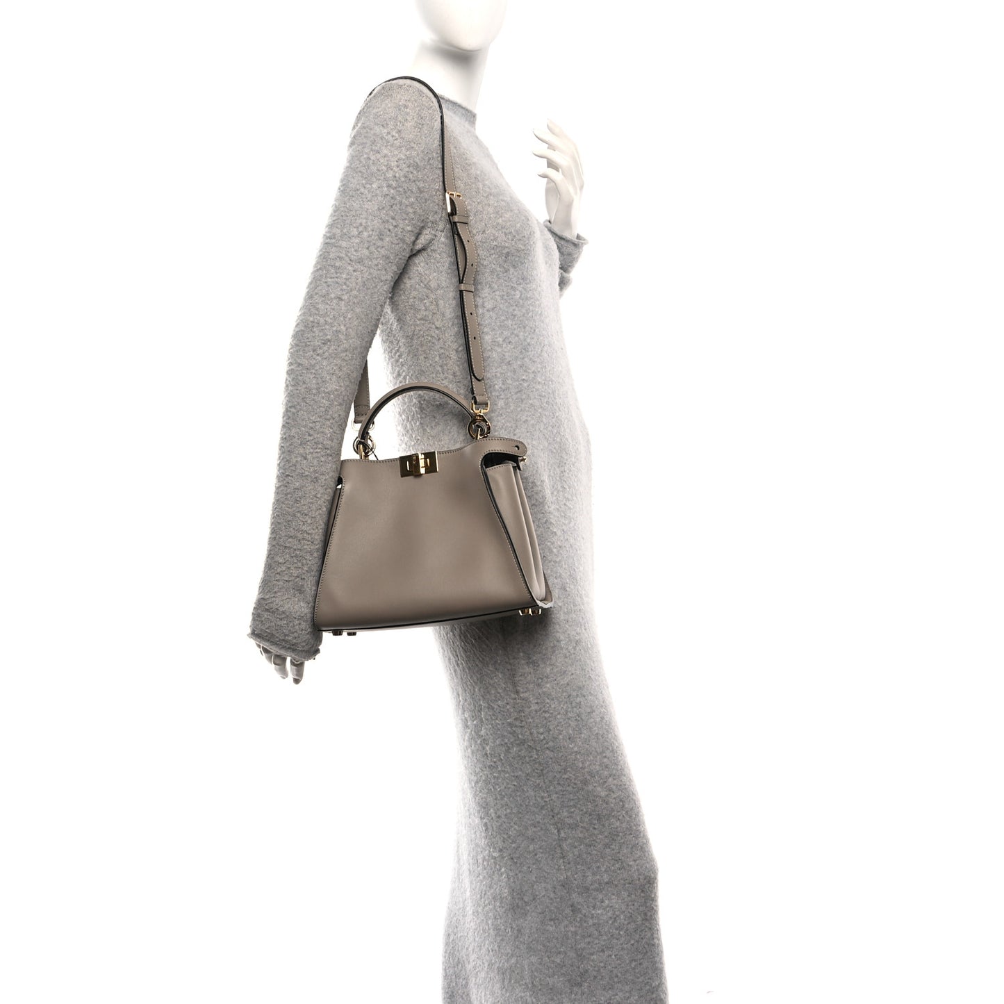 Vitello Tahiti Burro Medium Peekaboo Iconic Essentially Satchel Tortora Black
