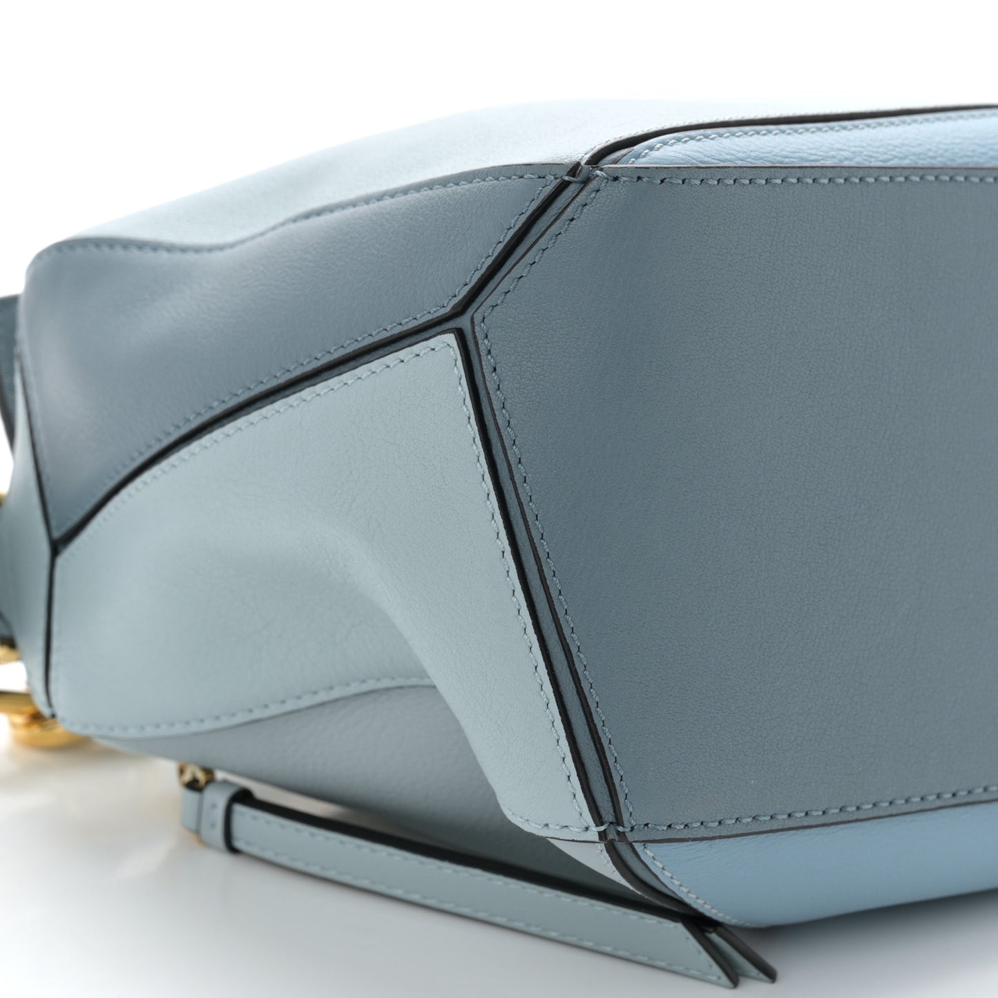 Calfskin Small Puzzle Bag Aqua Light Blue Stone Blue