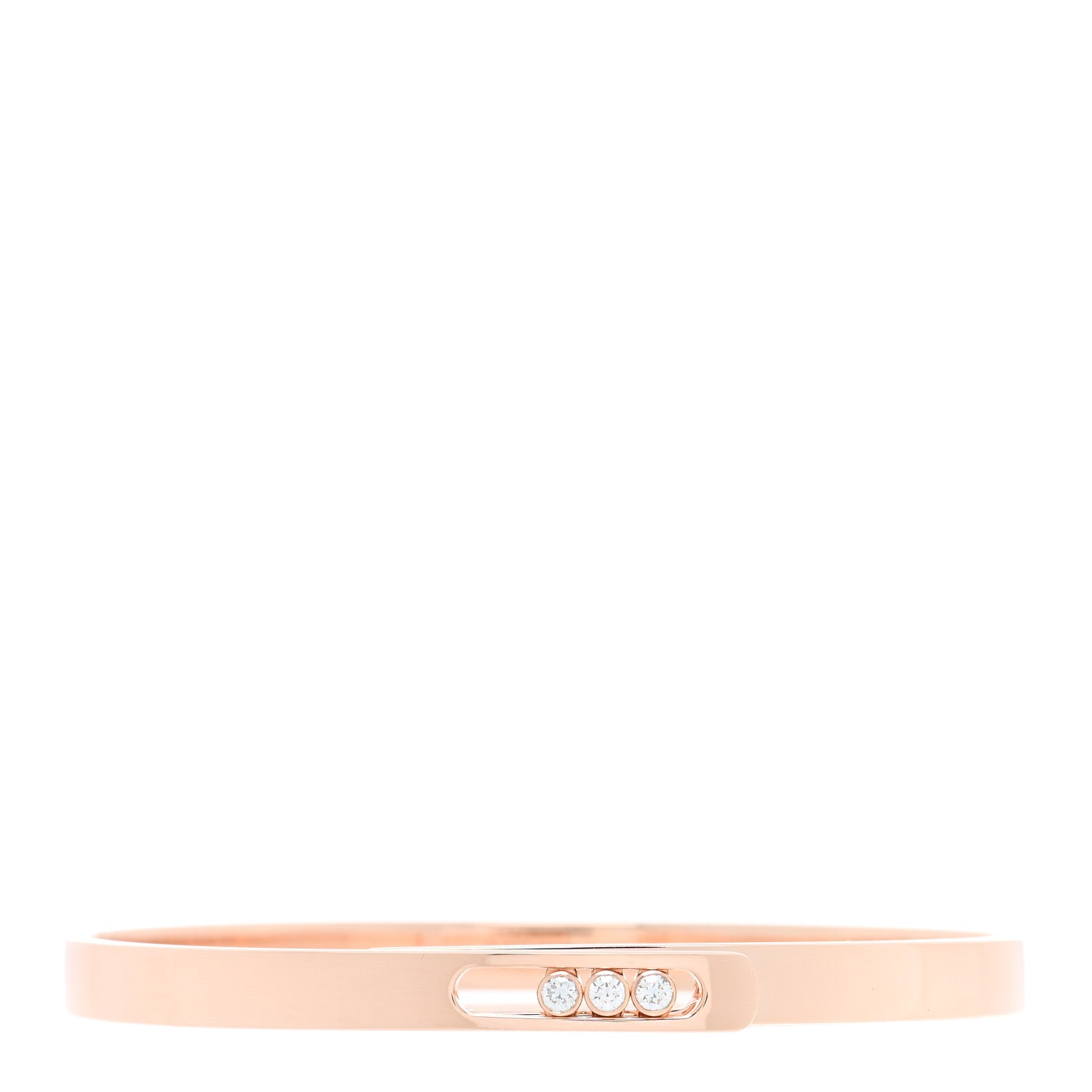 Messika 18K Rose Gold Diamond SM Move Noa Bangle Bracelet S 1 of 3