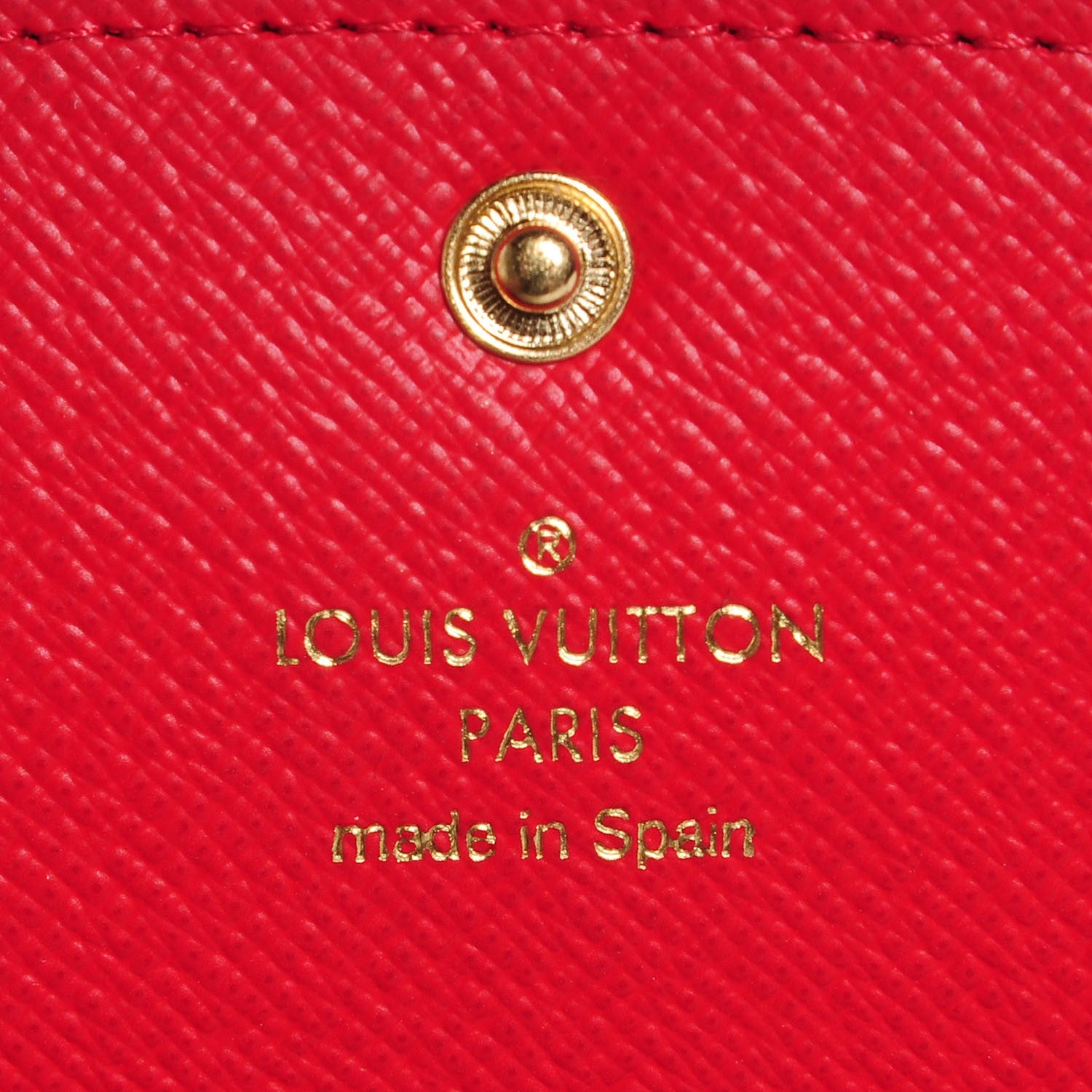 Louis Vuitton Damier Ebene Emilie Wallet Red 6 of 8