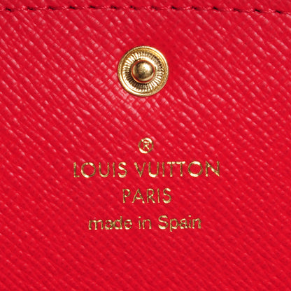 Louis Vuitton Damier Ebene Emilie Wallet Red 6 of 8
