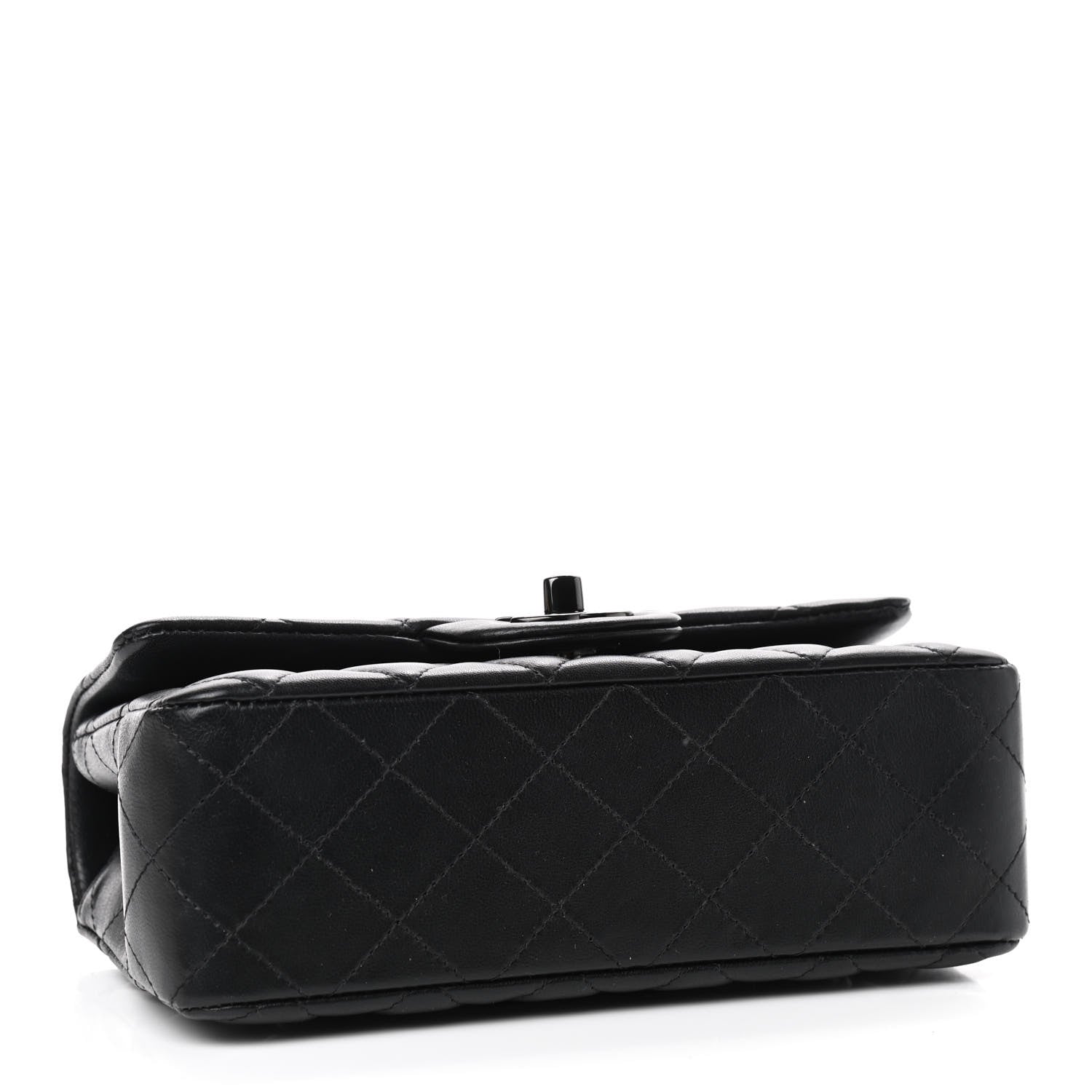 Chanel Lambskin Quilted Mini Rectangular Flap So Black 4 of 9