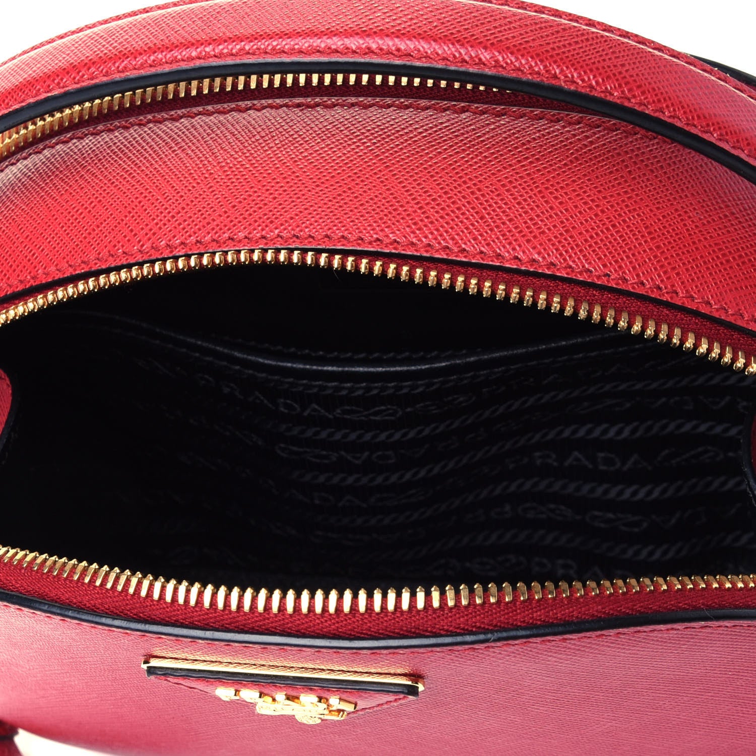 Prada Saffiano Lux Odette Crossbody Fuoco 4 of 4