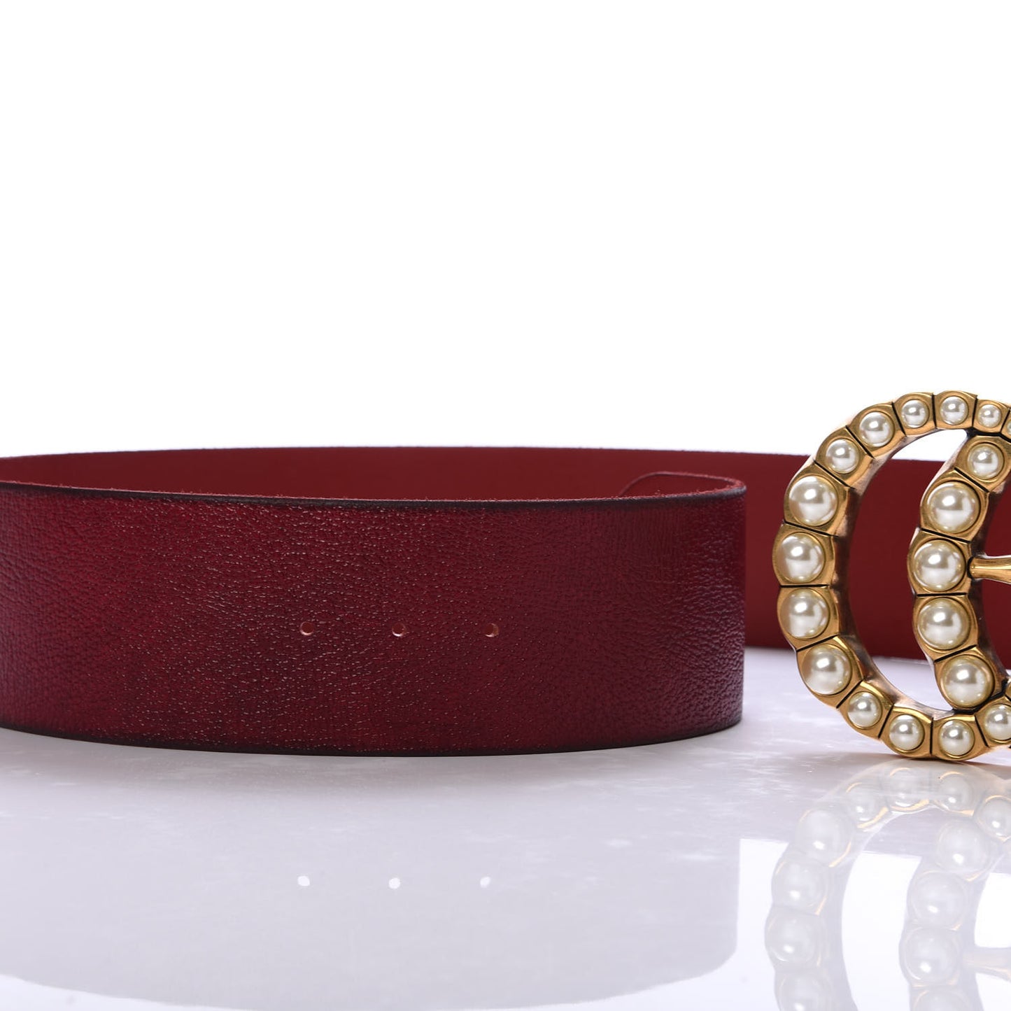 Cuoio Tusk Lavato Pearl Double G 70mm Belt 95 38 Romantic Cerise Cream